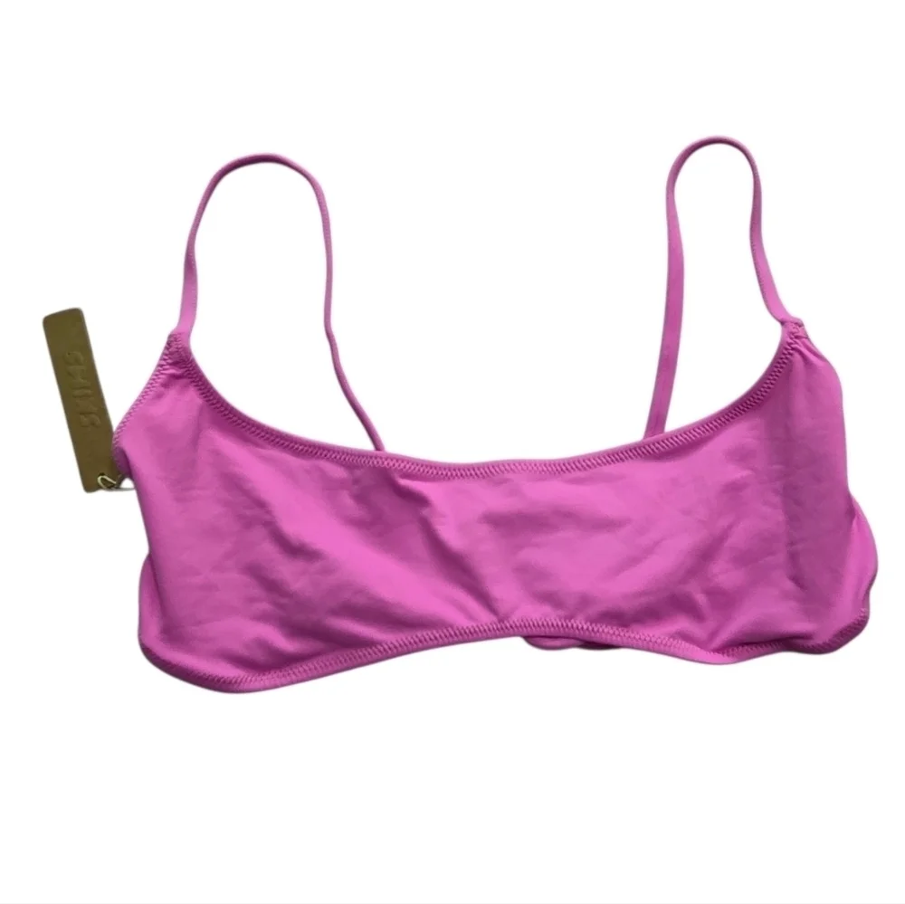 SKIMS SWIM MICRO SCOOP BIKINI BRA TOP Neon Orchid Pink 2X NWT